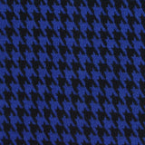 Blue Houndstooth Interlock Knit, Poly-Viscose