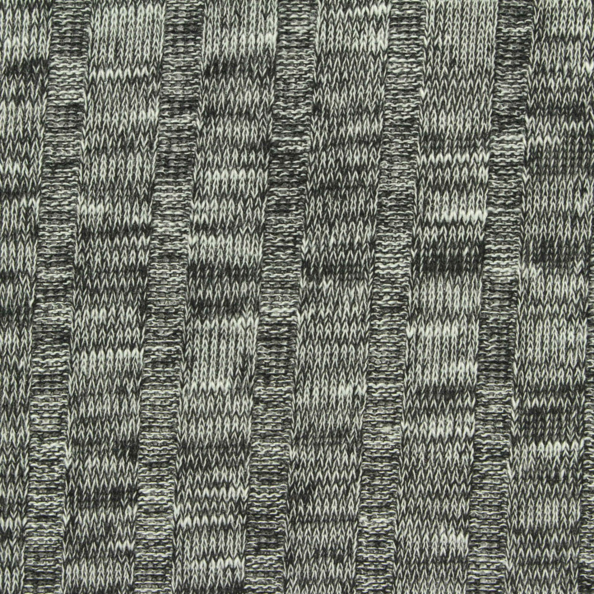 Black Marl Rib Knit, Poly-Viscose, 224 gsm