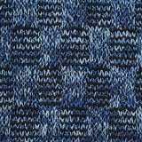 Blue Geometric Chunky Knit, Polyester — texture