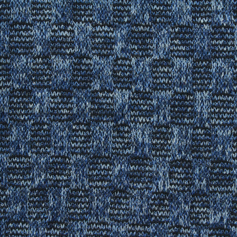 Blue Geometric Chunky Knit, Polyester, 228 gsm
