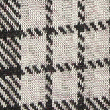 Black Plaid Interlock Knit, Polyester — texture