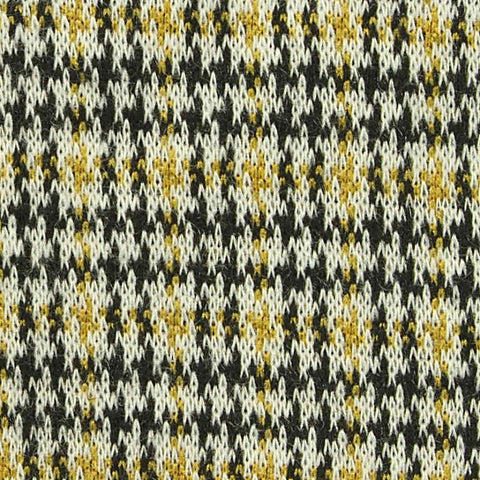 Black Houndstooth Interlock Knit, Poly-Viscose, 274 gsm