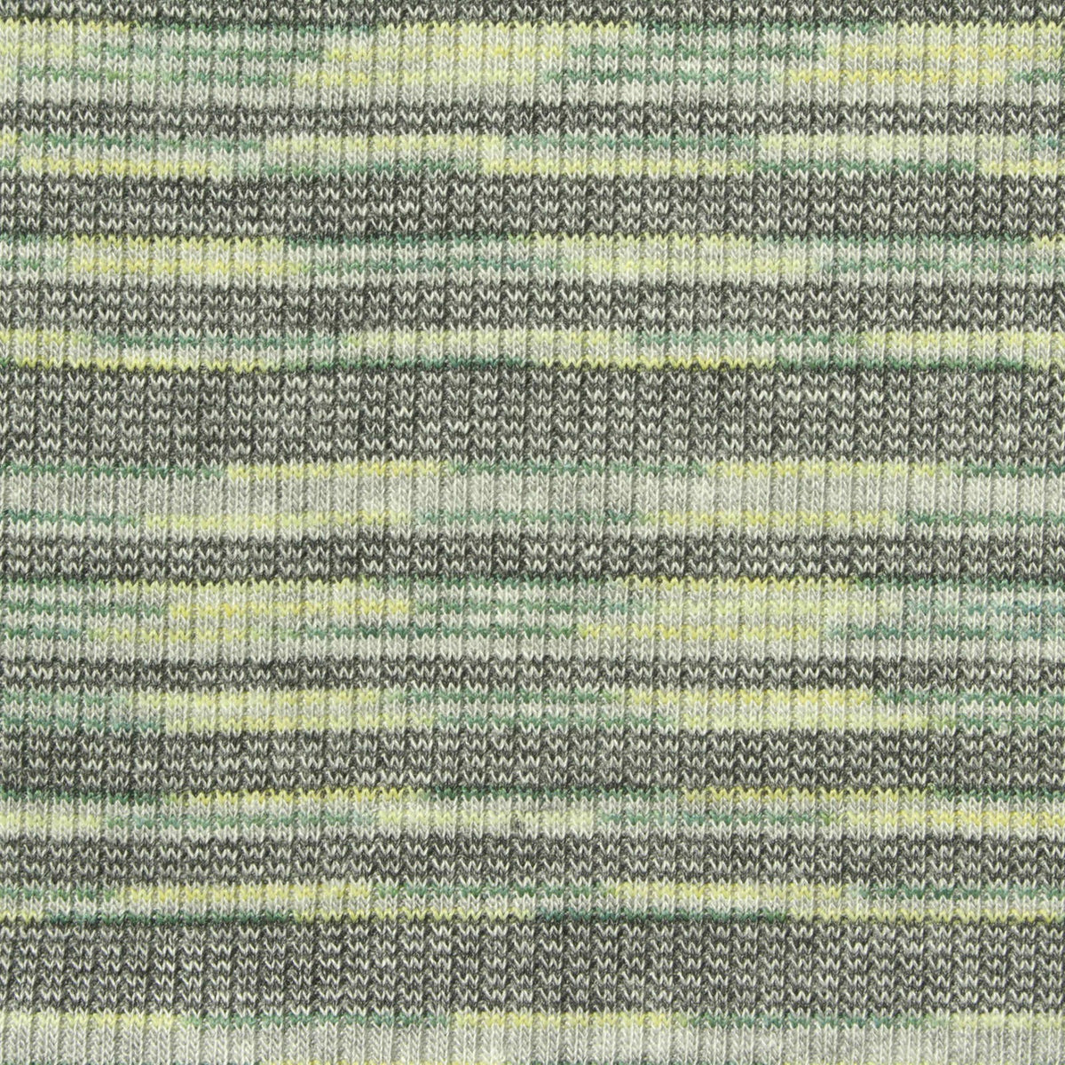 Polyester Viscose Stretch Rib Knit Fabric, 200 gsm, 150 cm — Grey