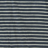 Navy Horizontal-Stripe Jersey Knit, Viscose