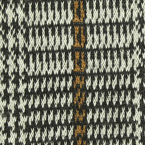 Black Plaid Interlock Knit, Polyester, 289 gsm