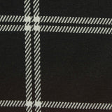 Black Plaid Interlock Knit, Polyester
