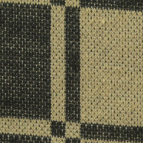 Dark Grey Plaid Interlock Knit, Polyester, 218 gsm