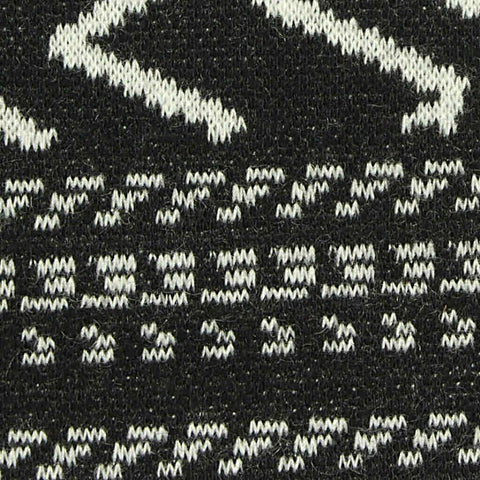 Black Lines Interlock Knit, Poly-Viscose