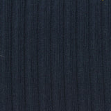 Cotton Stretch Rib Knit Fabric, 230 gsm, 155 cm — Navy