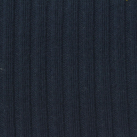 Cotton Stretch Rib Knit Fabric, 230 gsm, 155 cm — Navy