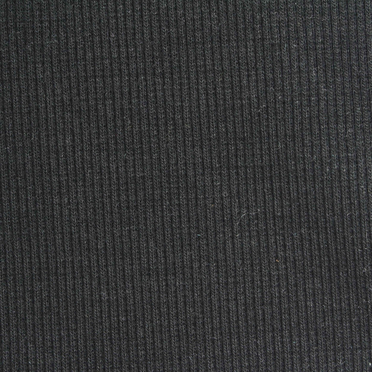 Cotton Polyester Stretch Rib Knit Fabric, 333 gsm, 120 cm — Black