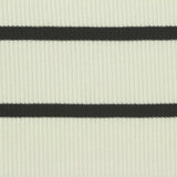 Off-White Horizontal-Stripe Rib Knit, Poly-Viscose
