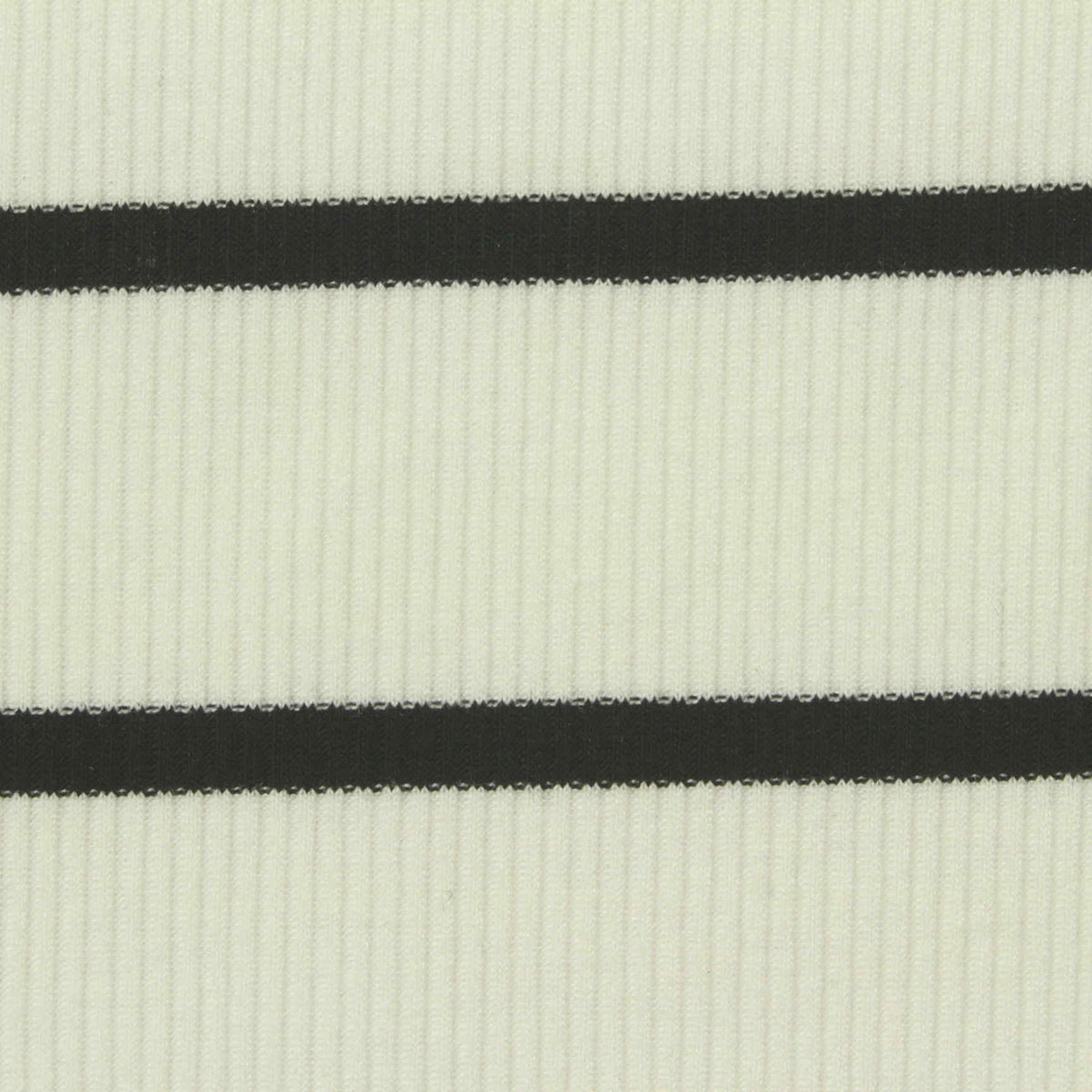 Beige Horizontal-Stripe Rib Knit, Poly-Viscose, 230 gsm