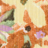 Yellow Abstract Rib Knit, Polyester