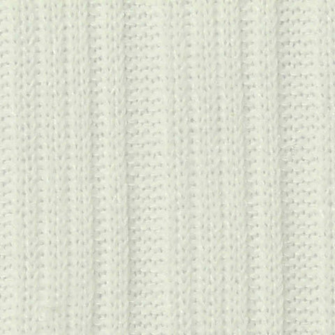 Polyester Stretch Rib Knit Fabric, 230 gsm, 143 cm — White