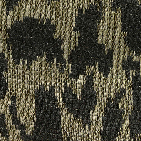 Dark Green Leopard Interlock Knit, Polyester