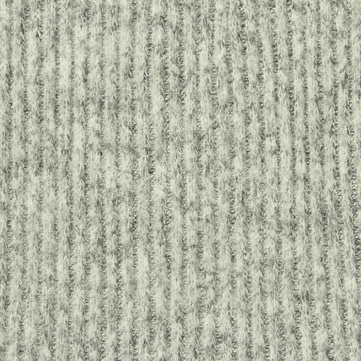 Viscose Polyester Stretch Rib Knit Fabric, 230 gsm, 158 cm — Grey