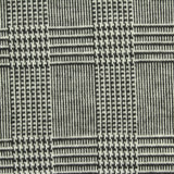 Black Plaid Interlock Knit, Polyester
