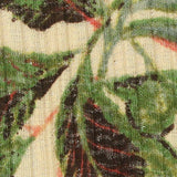 Green Leaves Rib Knit, Polyester — texture
