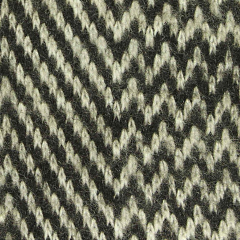 Black Zigzag Chunky Knit, Polyester, 340 gsm