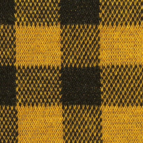 Yellow Check Interlock Knit, Polyester