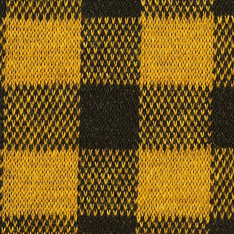 Yellow Check Interlock Knit, Polyester