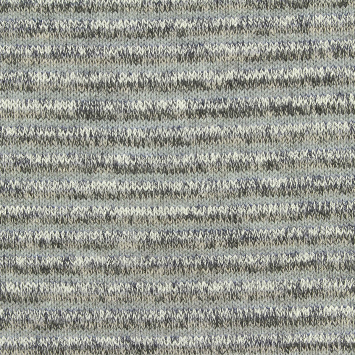 Heathered Grey Horizontal-Stripe Knit, Poly-Viscose