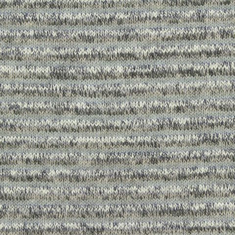 Heathered Grey Horizontal-Stripe Knit, Poly-Viscose