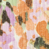 Orange Abstract Rib Knit, Polyester