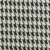 Black Houndstooth Interlock Knit, Polyester