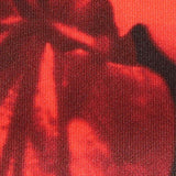 Red Floral Scuba Knit, Polyester — texture