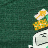 Printed Brushed Polyester Stretch Interlock Knit Fabric, 150 gsm, 152 cm — Green — texture