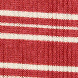 White Horizontal-Stripe Rib Knit, Poly-Viscose — texture