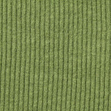 Cotton Polyester Stretch Rib Knit Fabric, 280 gsm, 122 cm — Green — texture