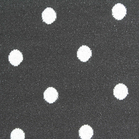 White Polka-Dot Scuba Knit, Polyester