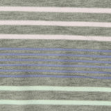 Light Pink Horizontal-Stripe Jersey Knit, Polyester