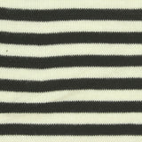 Black Horizontal-Stripe Chunky Knit, Viscose
