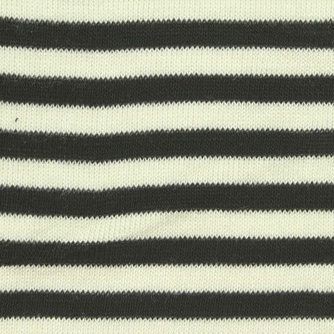 Black Horizontal-Stripe Chunky Knit, Viscose, 185 gsm