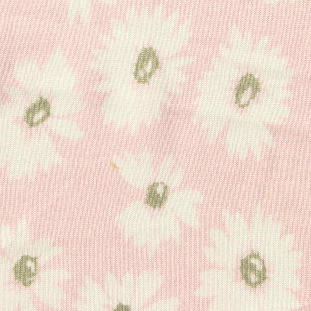 White Daisy Jersey Knit, Viscose