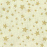 Tan Stars French Terry, Cotton-Poly