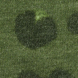 Green Leopard French Terry, Poly-Cotton — texture