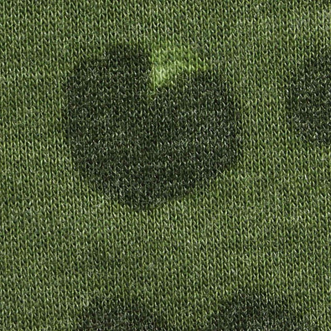 Green Leopard French Terry, Poly-Cotton