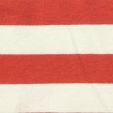 Red Horizontal-Stripe Jersey Knit, Cotton