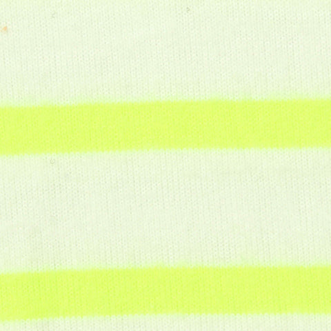 Neon Yellow Horizontal-Stripe Chunky Knit, Polyester