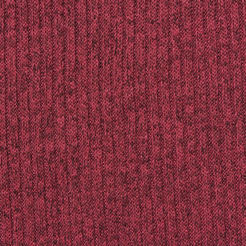 Red Marl Rib Knit, Polyester, 220 gsm