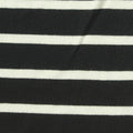 Black Horizontal-Stripe Jersey Knit, Viscose, 160 gsm, 170 cm