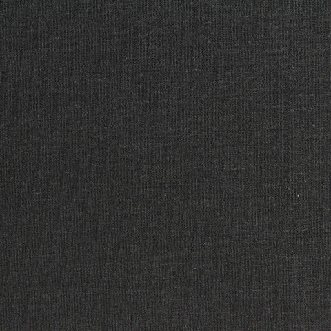Polyester Tencel Lyocell Stretch Jersey Knit Fabric, 190 gsm, 153 cm — Black