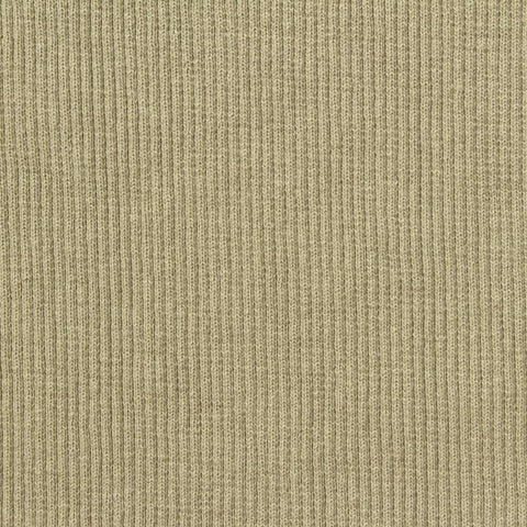 Polyester Cotton Stretch Rib Knit Fabric, 420 gsm, 60 cm — Khaki