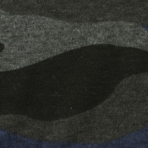 Grey Camo Knit, Cotton-Poly, 270 gsm