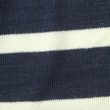 Navy Horizontal-Stripe Jersey Knit, Viscose — texture